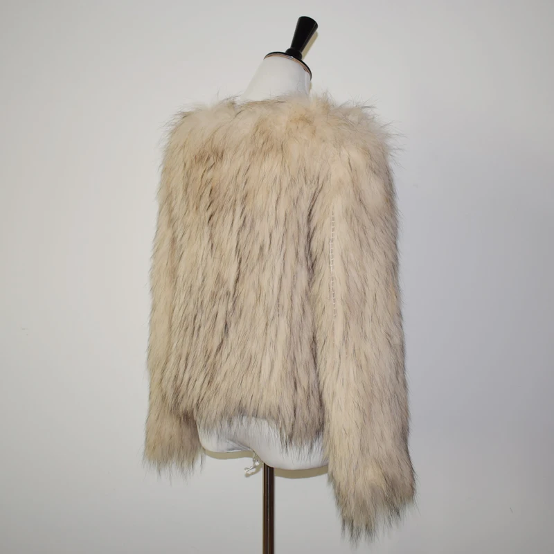 down parka knitted Real raccoon fur coat 2018 new fashion jacket overcoat women's fashion winter warm genuine fur coat bubble coat women