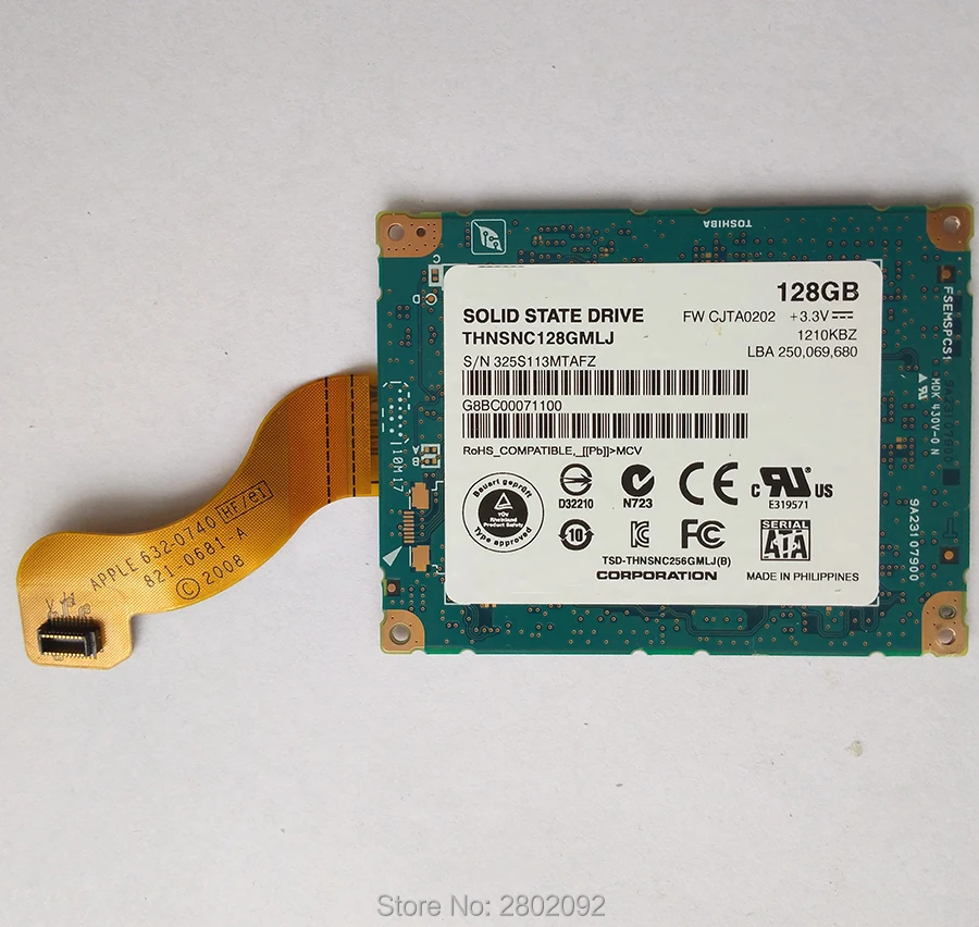  FÜR macbook luft a1304 mc233 mc234 SSD 18 zoll SATA LIF 128 GB Solid State drive und festplatte kab