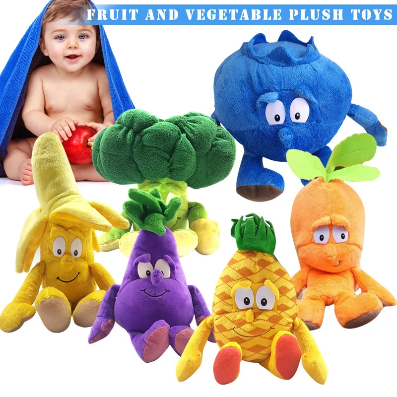 

1 Pcs Fruit Vegetables Soft Plush Toy Stuffed Doll Cute Gift for Children Kids S7JN