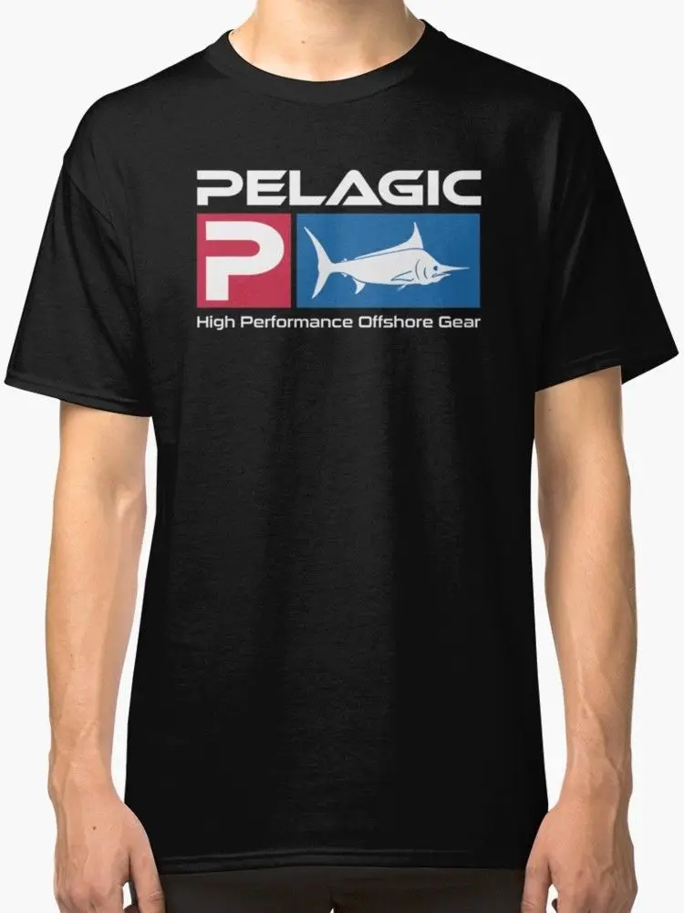 

Pelagic Men's T shirt Black T- SHIRT Short Cotton tee shirt Casual O-Neck Print Broadcloth streetwear