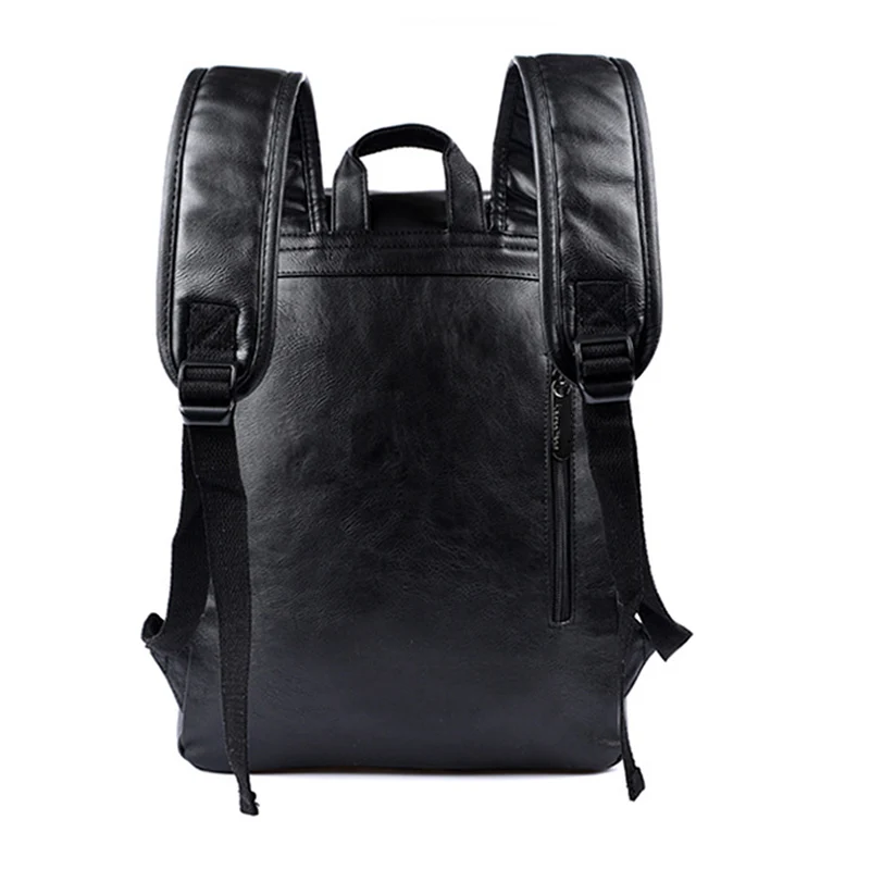 

1 Pcs Man Casual PU Leather Backpack Large Capacity Waterproof Student Schoolbag MSJ99