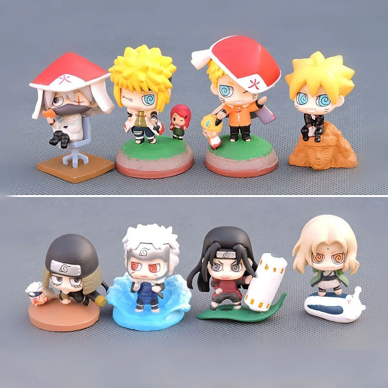

Hot 8 pcs/set Naruto PVC Action Figure BORUTO Model Sasuke Uzumaki Collection Toys For Kids Cute Naruto Gaara Party Gift