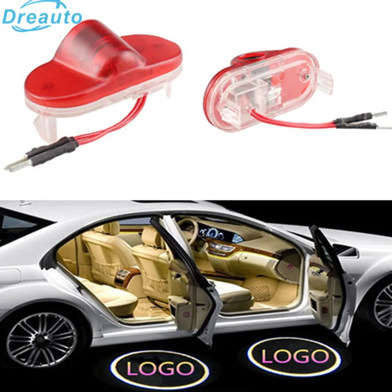 

Dreauto 2pc Car Door Welcome Light Laser Projector Courtesy Logo LED For Volkswagen VW Golf4 MK4 Touran Caddy Golf 4 Bora Beetle