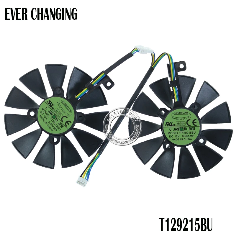 Goede Nieuwe 87MM T129215BU T129215SU Videokaart Fan voor ASUS ROG STRIX DUAL GTX 1070 GTX 1060 RX 470 570 580 RX570 RX580 RTX2060