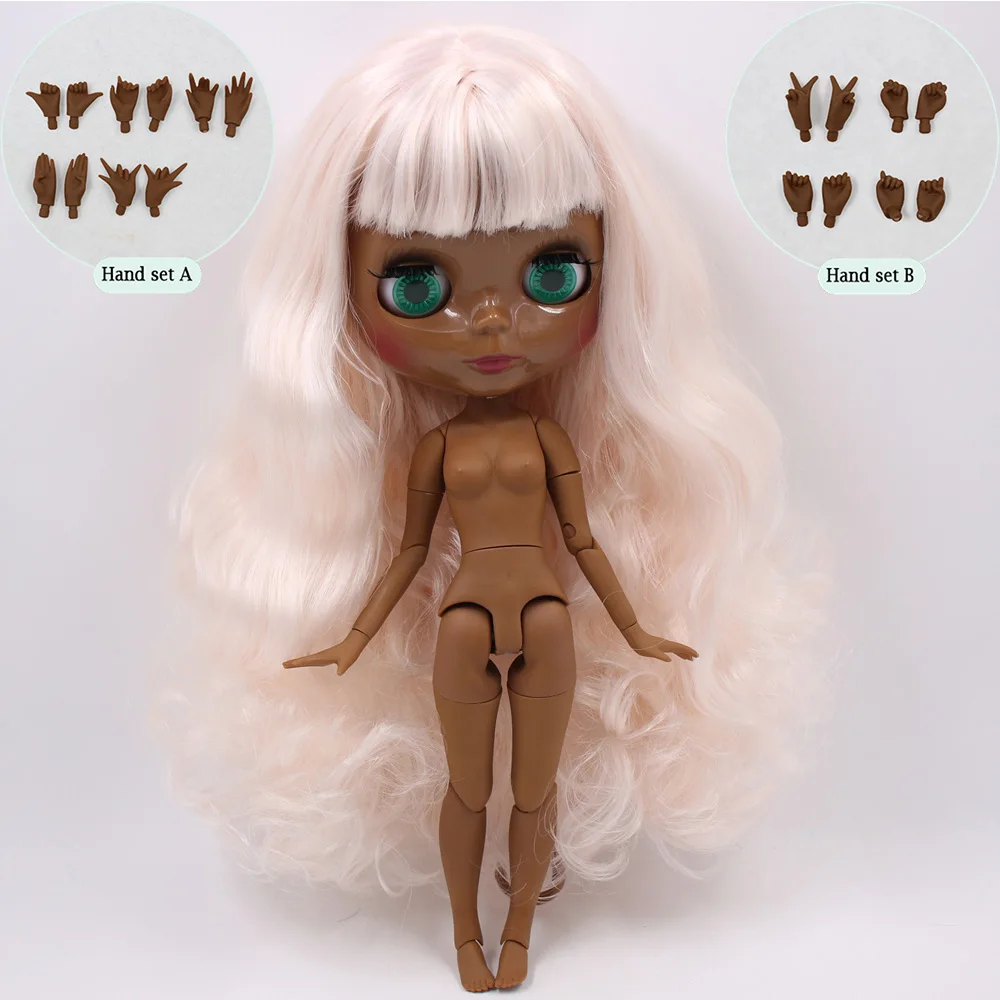 ICY Nude Blyth изготовленная на заказ кукла № BL2352/136 бледно-розовые волосы 1/6 bjd, pullip, licca, jerryberry - Цвет: A doll with hand AB