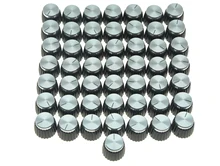 Paquete de 50 amplificador de guitarra perillas negro/plata Cap encaja Marshall AMP amplificadores