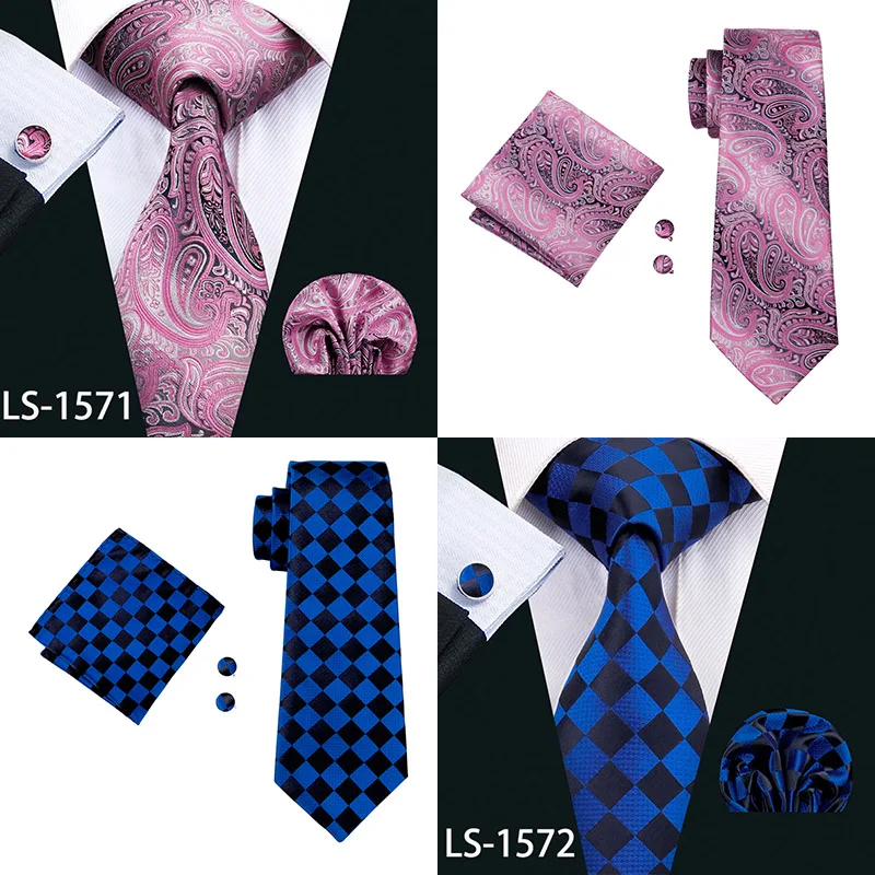 Мужской Галстук Пейсли 100% шелковый галстук Gravata Neckwear Barry. Wang модный набор галстуков для мужчин формальная Свадебная вечеринка бизнес США-1610