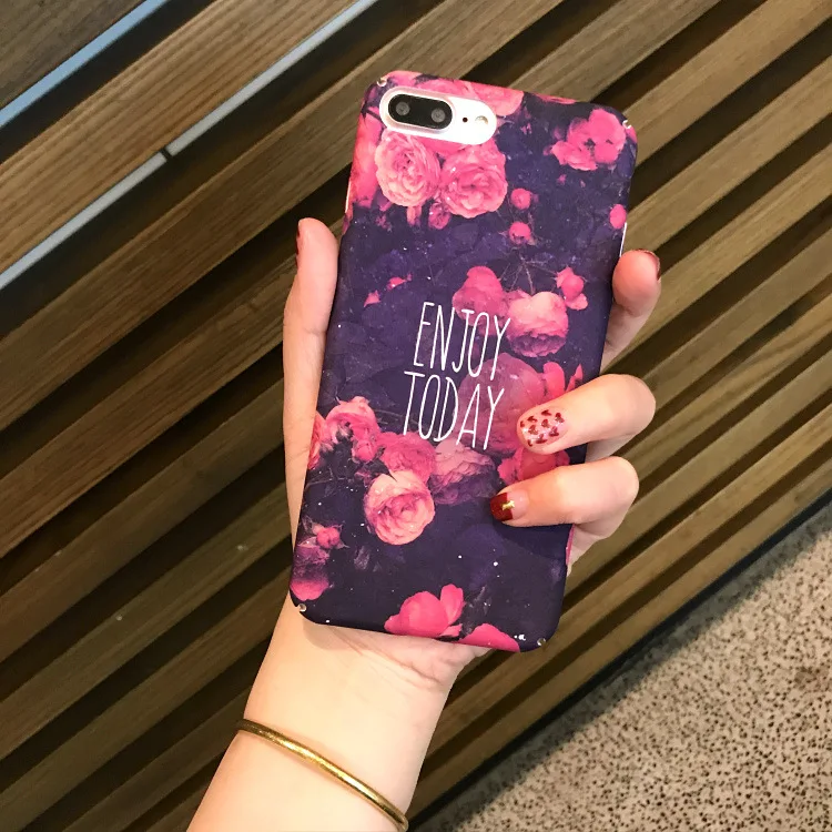 

2018 Luxury Goddess Retro Rose Flower Frosted for Iphone 7 Cover Capa Coque Fashion Phone Cases for iPhone 6 6s 8 Plus