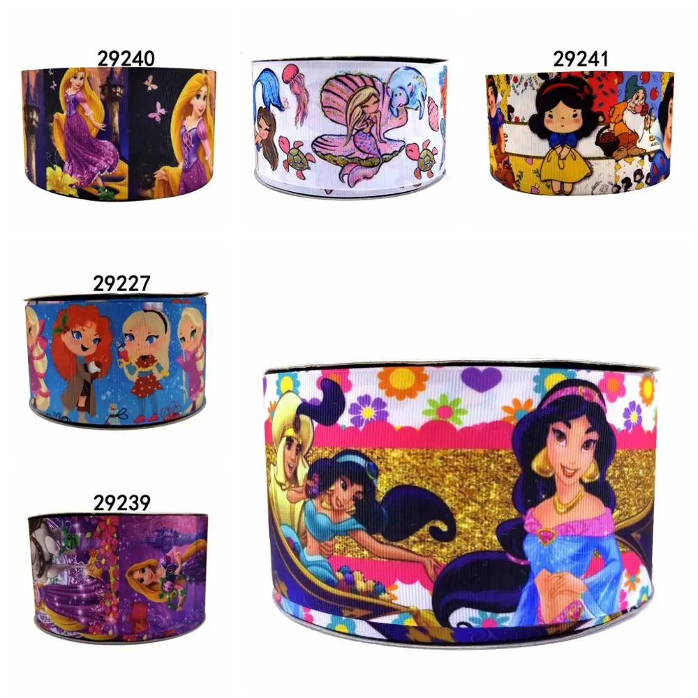 

Free shipping 50 yard per size cartoon ribbon printed grosgrain ribbon 29407