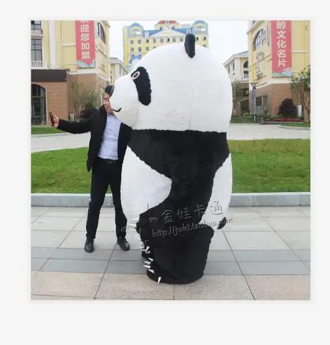 

short plush air Inflatable Mascot Costume panda Polar Bear 2.6M 3m Tall Customize For Adult Suitable For 1.9m height