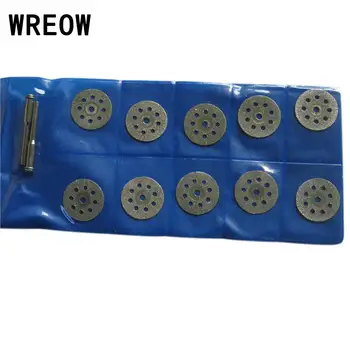 

10pcs/set 22mm Mini Diamond Saw Blade Silver Cutting Discs Glass Rock Lapidary Rotary Tool for Dremel Drill Fit Rotary Tool