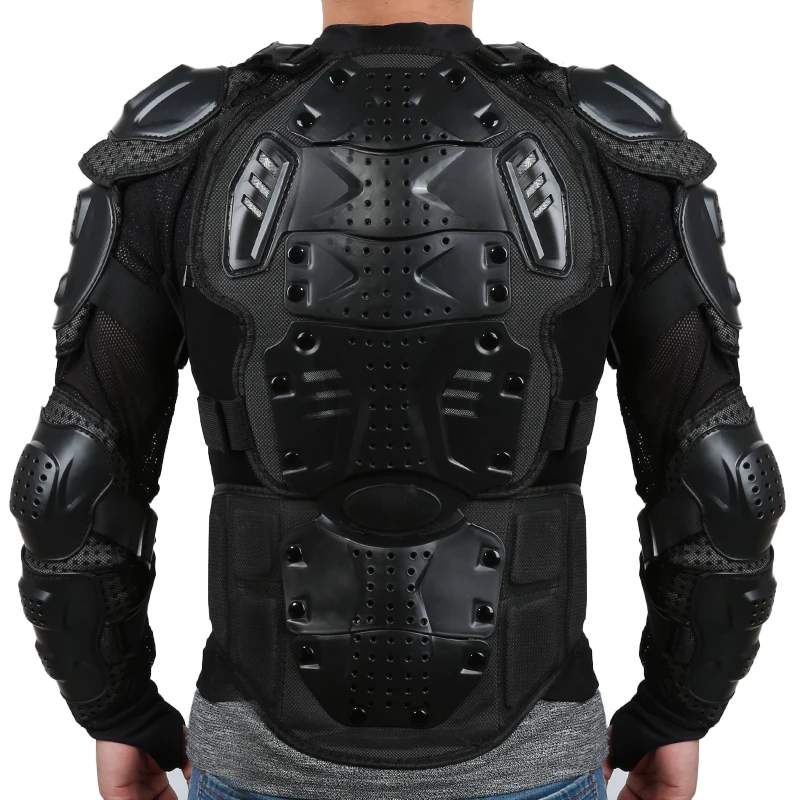 Черная мотоциклетная мужская куртка полное тело мотоциклетное снаряжение для мотокросса гоночная Защитная Экипировка мотоциклетная защита размер s-xxxl