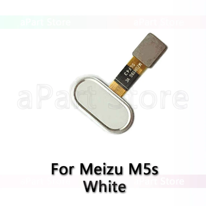 Назад Кнопка Домой ключ отпечатков пальцев сенсор гибкий кабель для Meizu M5 Note M5s оригинальные запчасти к телефонам - Цвет: M5s White