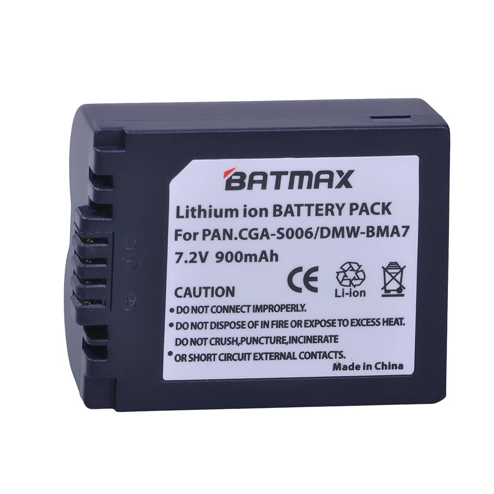 Batmax CGA S006 S006E S006A DMW BMA7 Камера Батарея/USB кабель для Panasonic Lumix DMC FZ7 FZ8 FZ18 FZ28 FZ30 FZ35