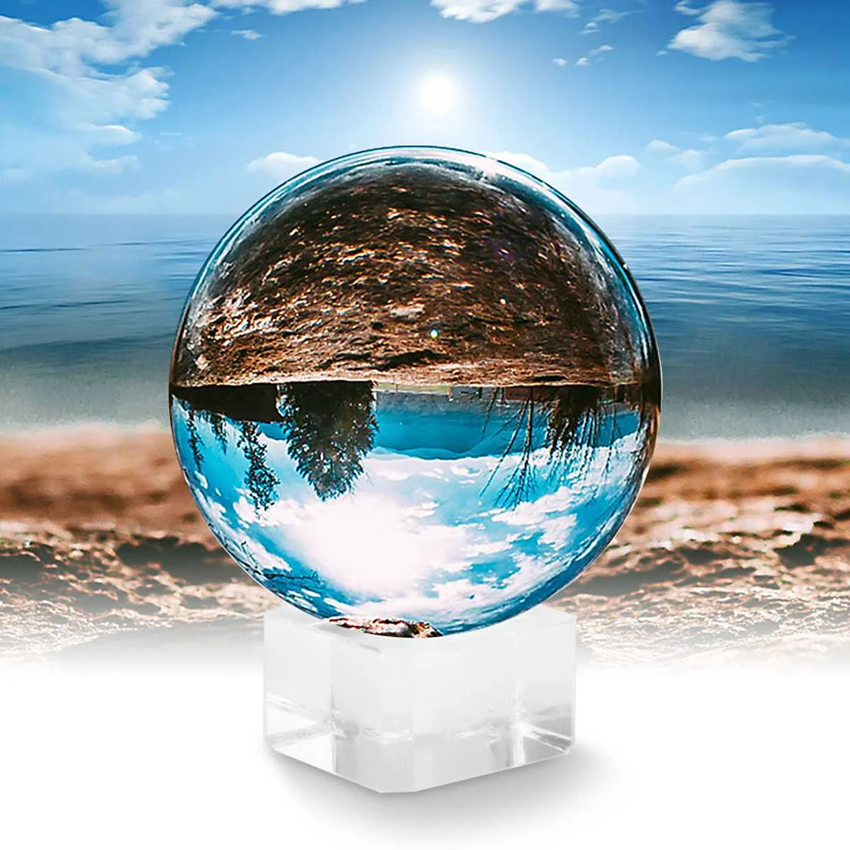 Кристально прозрачные линзы круглые кристаллы шар 50 мм 80 мм с подставкой " фотография Lensball фон Декор K9 стекло кристалл