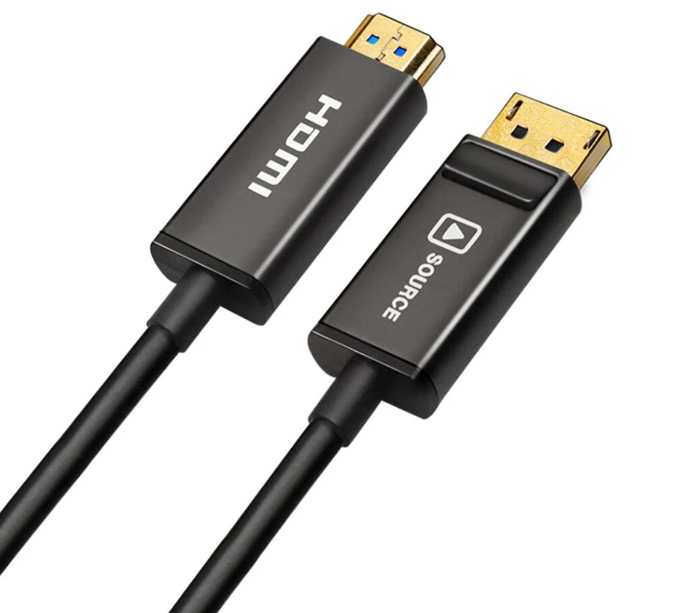 Порт дисплея/DP к HDMI волоконно-оптический кабель, поддержка 4 K/60Hz 4:4:4 HDMI2.0 Стандартный DP порт дисплея к HDMI Кабель-адаптер