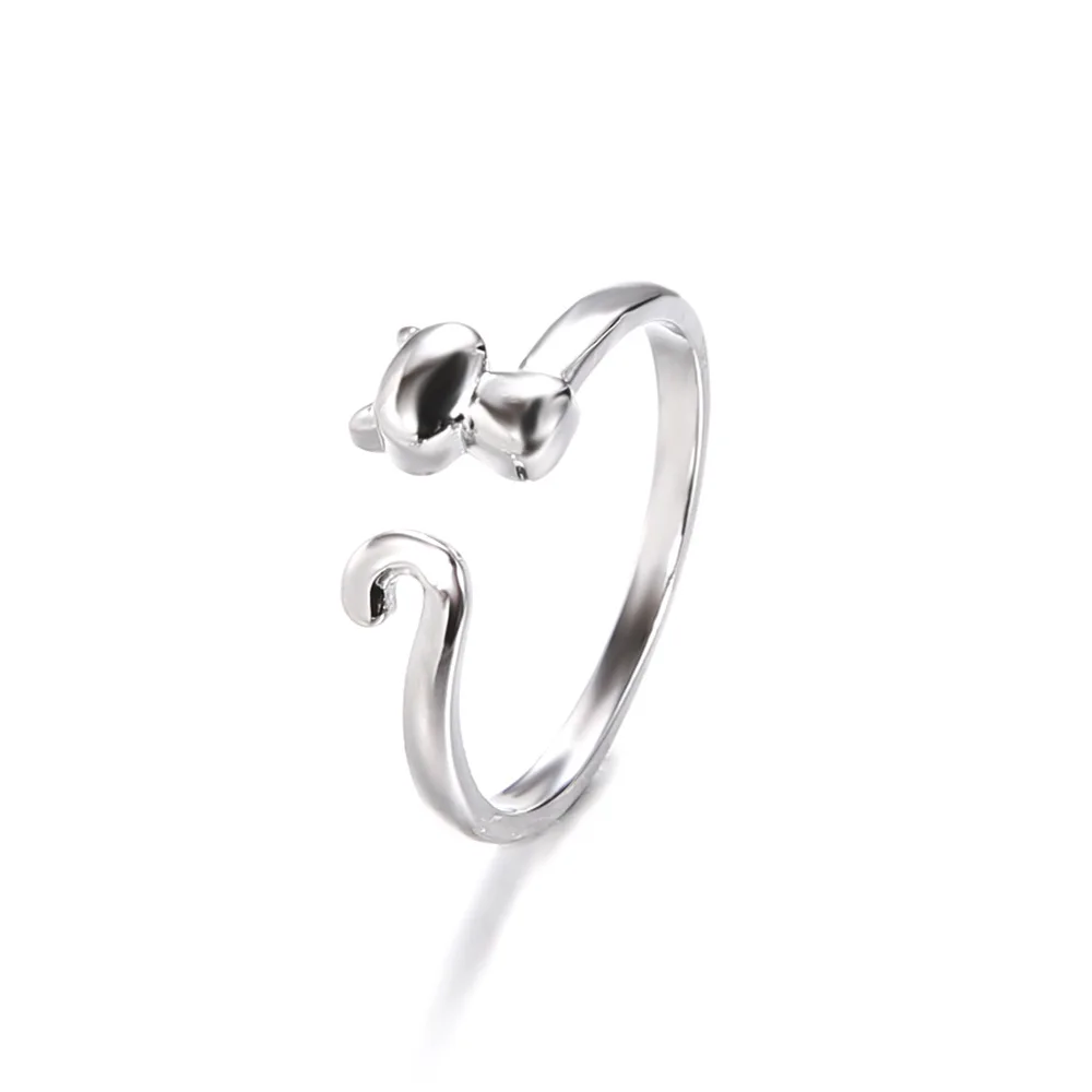 Женское кольцо из нержавеющей стали Acero Joyeria Mujer регулируемое серебряное с