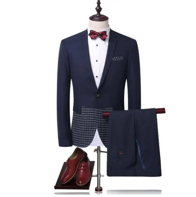

Jacket+Pants 2019New Style Custom Slim Fit Single Button Wedding Suits Men,Casual Men's Dress Suits,Business Suits Blazers Size