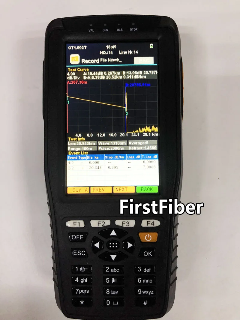 4 Inch Screen OTDR Optical Time Domain