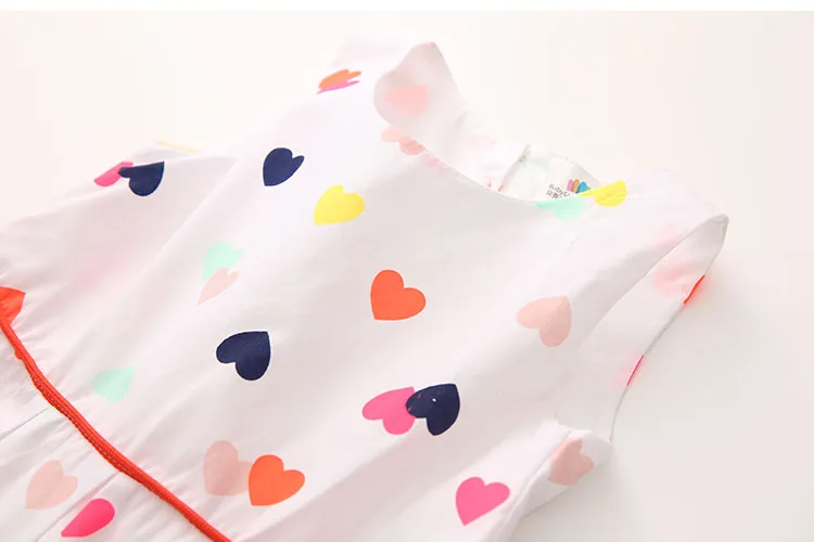 2018 Summer 3-12 Years Heart Shape Backless Love Print Sunny Princess Dance Ballet Pageant Prom Teenage Kids Party Dress Girls (8)