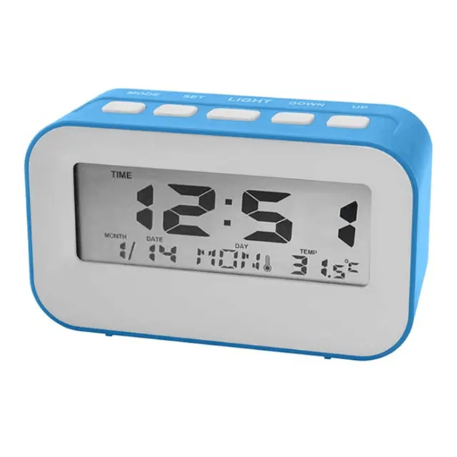 Backlight Durable Lightweight Digital Electronic Square Alarm Clock LCD