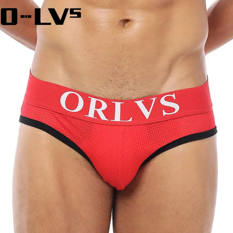 C мужское сексуальное нижнее белье мужские трусы ORLVS Сетчатое Мужское Cueca для геев