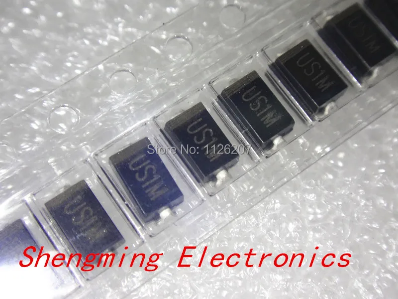 

100pcs US1M UF4007 1A 1000V SMA DO-214AC Fast Recovery Diode