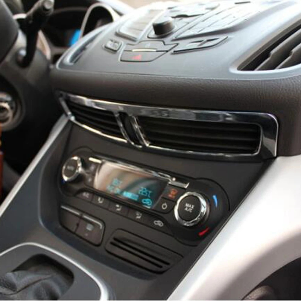 Zlord Abs хром кондиционер вентиляционное отверстие декоративная отделка хром блесток Наклейка для Ford Kuga 2013 аксессуары