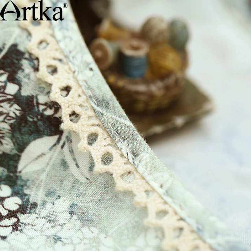 Artka женское летнее платье с оборками цветочным рисунком Для женщин 2018 Винтаж