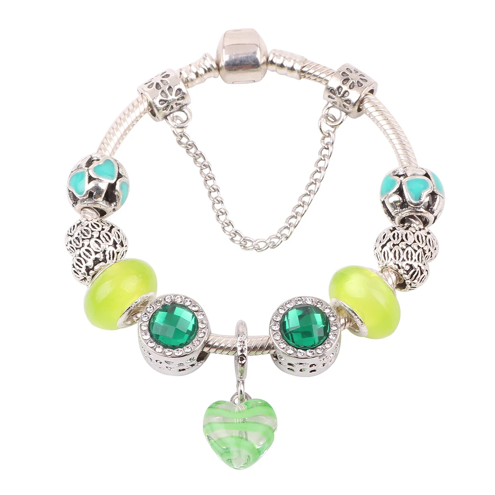 

AIFEILI Personality Transparent Pendant Color DIY Suitable for Woemn Bracelet European Trend Charm Jewelry