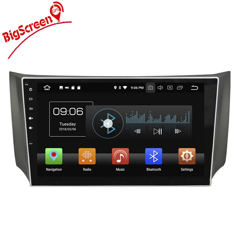 Discount 2 Din Android 8.0 RAM 4GB+32GB 8 Core Car Radio GPS Navi For Nissan Sylphy 2012-2015 auto gps navi stereo Dvr Tape multimedia 8