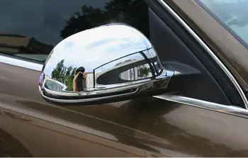 

For Audi Q3 2012 2013 2014 2015 ABS Chrome plastic Outer Side Door Rearview Mirror Cover Trim 2pcs