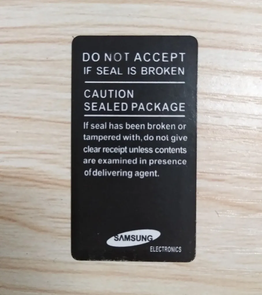 

100pcs/lot SIM Card Seal Label Sticker For SAMSUNG Galaxy Phone Package box sealing striP