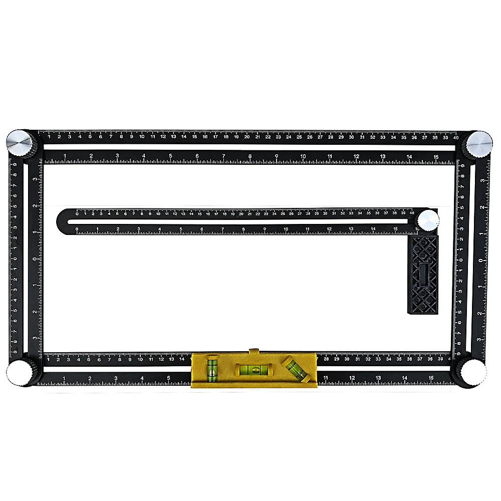 

Multifunction Ruler Universal Angularizer Folding Tapping Positioning Measuring Ruler