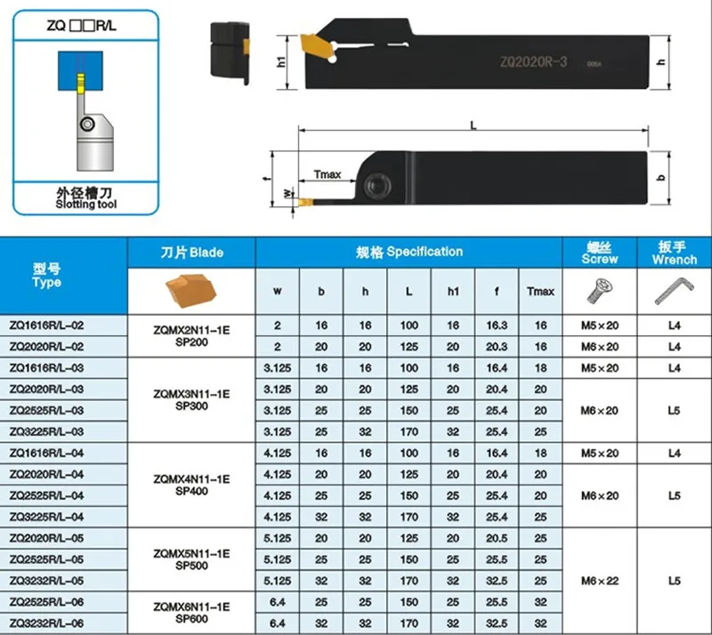 ZQ1616R-3 CNC токарный инструмент для установки KORLOY SP300 ЧПУ твердосплавные пластины 1 шт