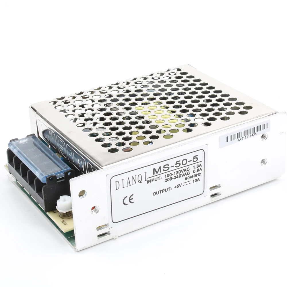 DIANQI источник питания 50 Вт 5 в 10 А Блок мини размер din led ac dc преобразователь ms 5|ac