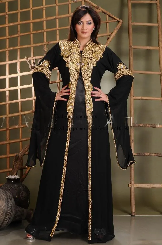 gold abaya dress