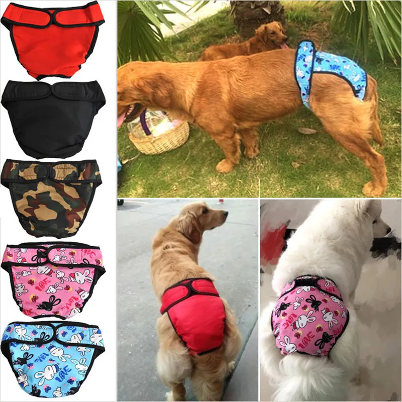 Pet Large Dog Diaper Sanitary Physiological Pants Washable Female Dog