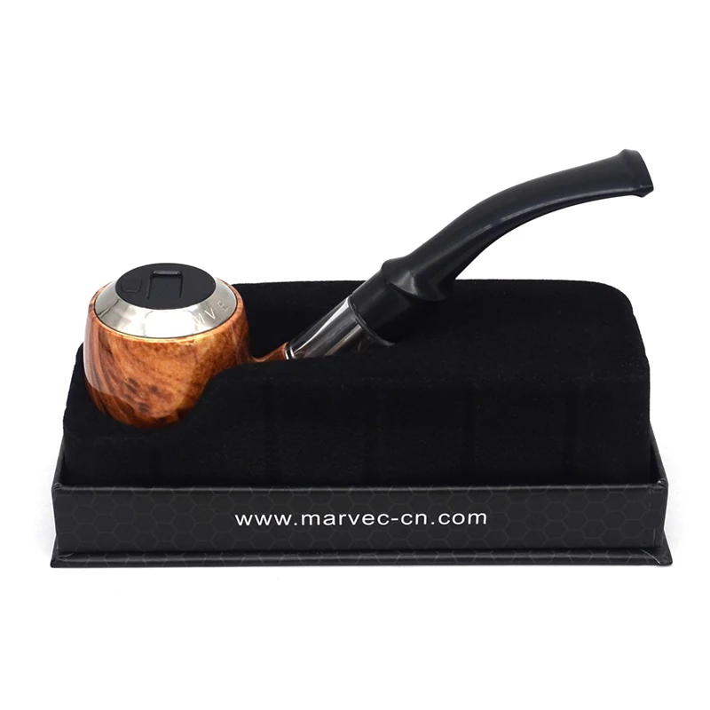 Подлинный Marvec E Pipe 450mAh 10W vape комплект 2 мл перезаряжаемый Деревянный Стиль mod VS e 618