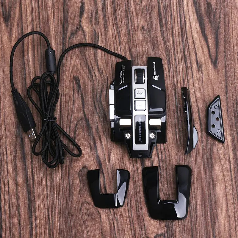 Wired Gaming Heavy Gamer Mouse Professional Macro Programming DIY Detachable Mouse RGB Backlit LED Computer PC Rechargeable Mice