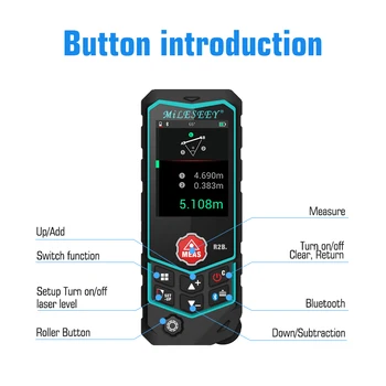 Mileseey Laser Distance Meter R2/R2B Laser Rangefinder Laser Tape Range Finder ruler Diastimeter Measure Roulette sndway laser distance meter 40 150m rangefinder laser tape measure distance volume diastimeter electronic range finder digital