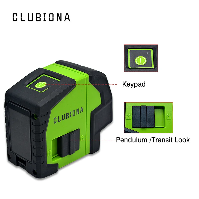 Самонивелирующийся лазерный нивелир Clubiona с 3 зелеными точками 360