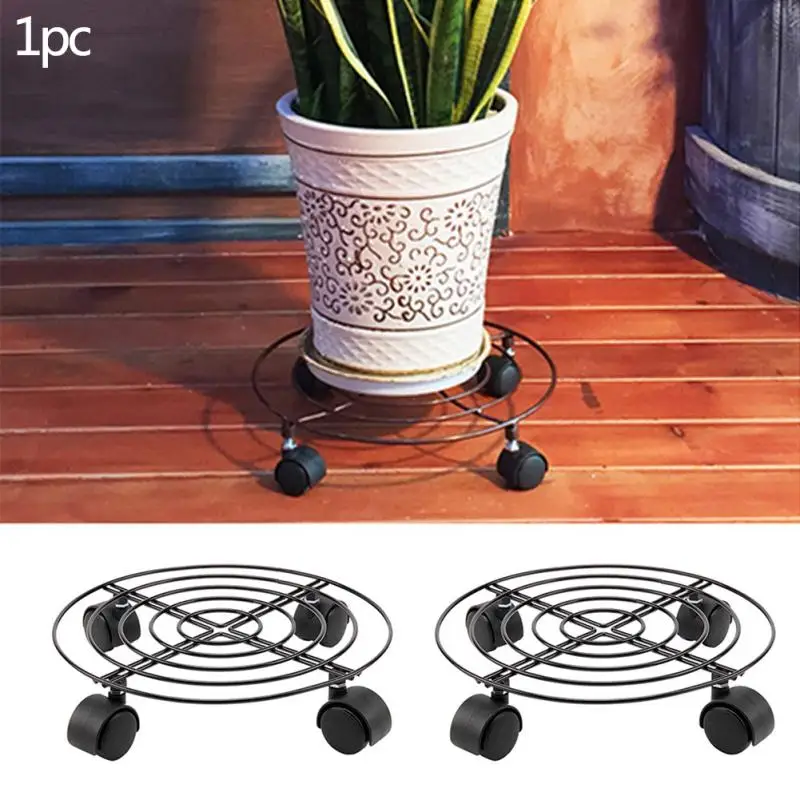 Hot Plant Pots Holder Rack Round Wheels Mover Trolley Caddy Garden Hot Plant Pots Holder Rack Round Wheels Mover Trolley Caddy Garden Plate Metal Holding Stand Drop Shipping 0702 In Pot Trays From Home On