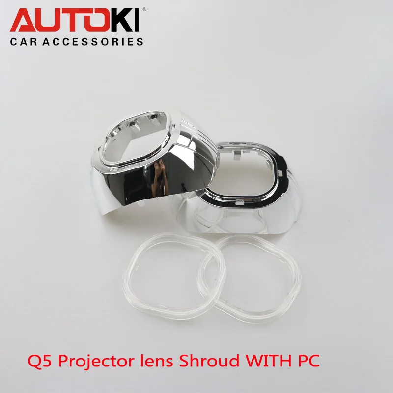 Универсальный 3,0 объектив проектора квадратная S-MAX с пластиковым кольцом для Koito Q5 квадратные Биксеноновые проекторы