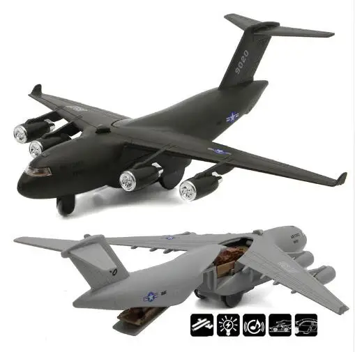 Alloy Diecast c130 Transport Plane Hercules Simulation Pull Back Light
