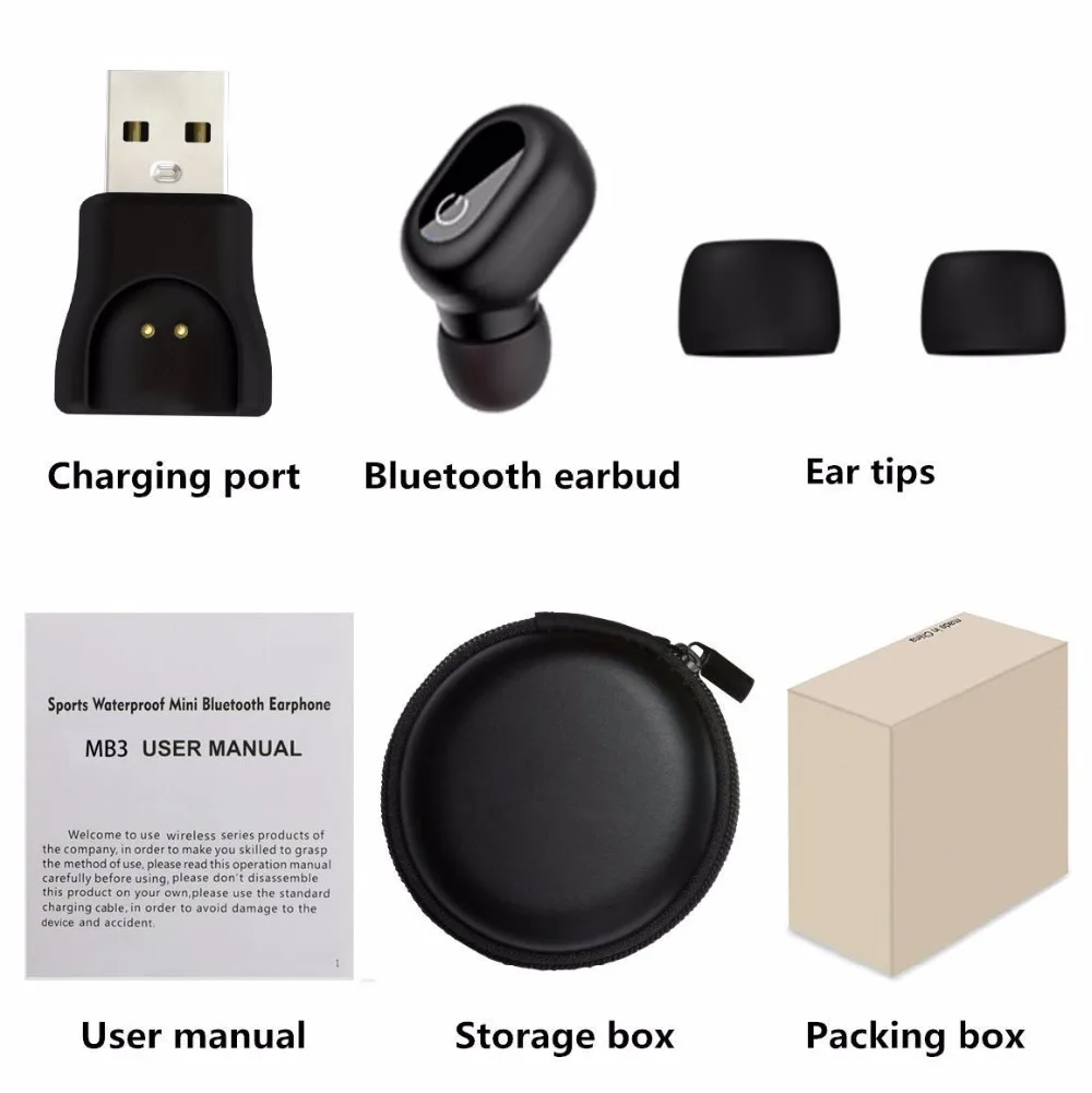 Мини Bluetooth Earbud, один маленький беспроводной наушник Гарнитура для автомобиля с чистым микрофоном-фиолетовый
