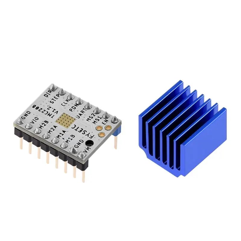 

TMC2208 V1.2 Super Silent Stepper Motor Stepstick Mute Driver Module with Heat Sink For 3D Printing Parts hyq