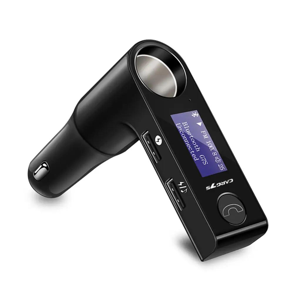 BEESCLOVER Bluetooth Автомобильный fm-передатчик G7S-шумоподавление, светодиодный дисплей, EDR, A2DP(черный) подавление вызова, r30