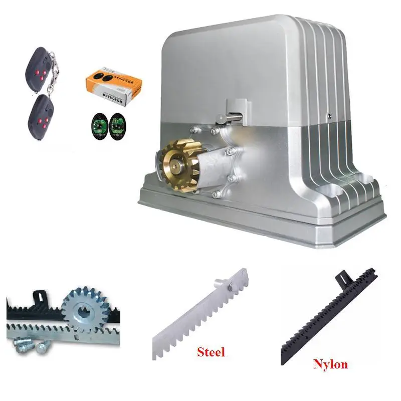 Complete set Automatic slide gate opener for 1800KG 3900lbs Gate with gear rack