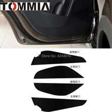Для KIA Sportage R автомобиль внутри двери Крышка Защита от царапин анти Kick колодки углерода волокно стикеры s шт. 4 шт. автомобиля Стикеры